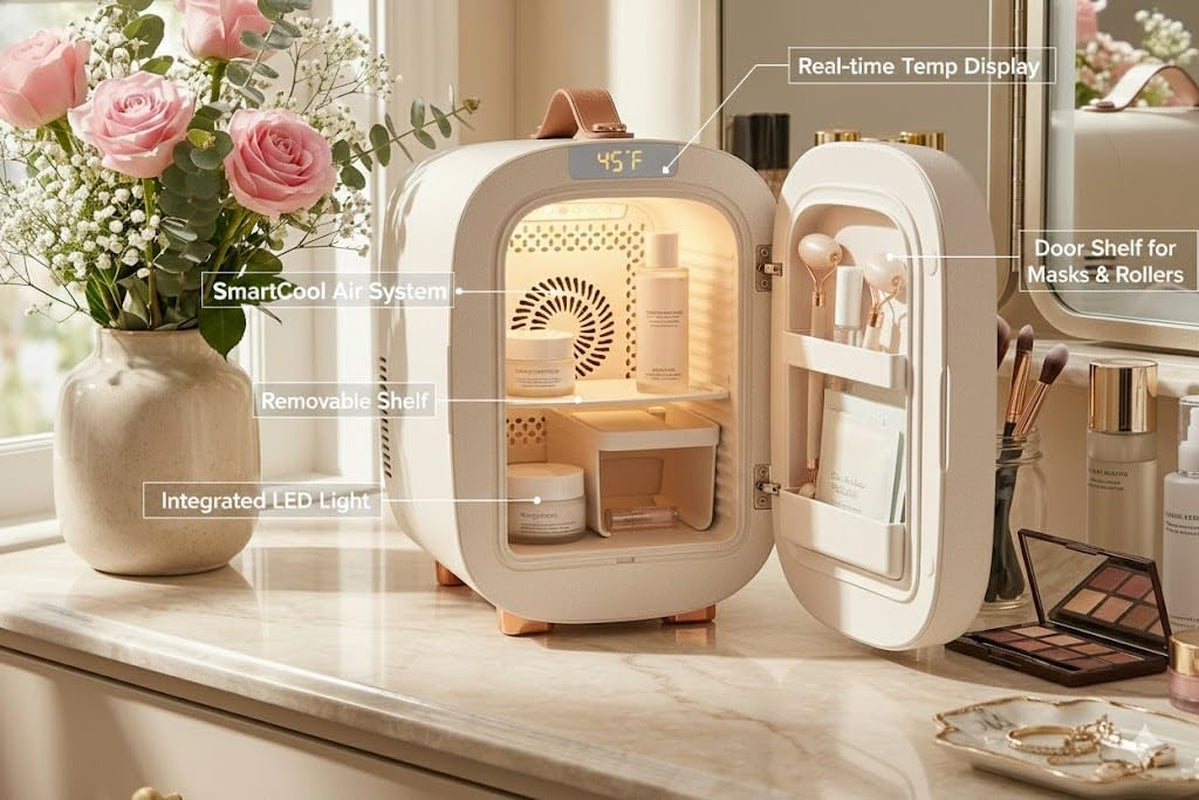 5 Liter Mini Fridge, Compact Beauty Refrigerator for Skincare, Makeup, Cosmetics Storage